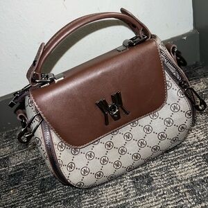 Brown and Cream Handbag